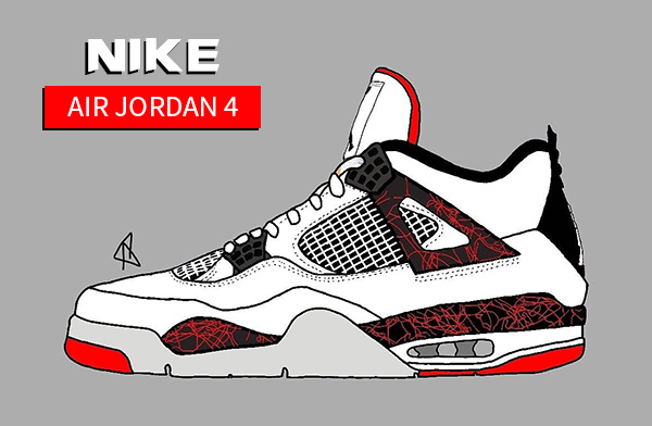 Nike Air Jordan 4 “Fire Red” 火焰紅 復古休閒籃球鞋